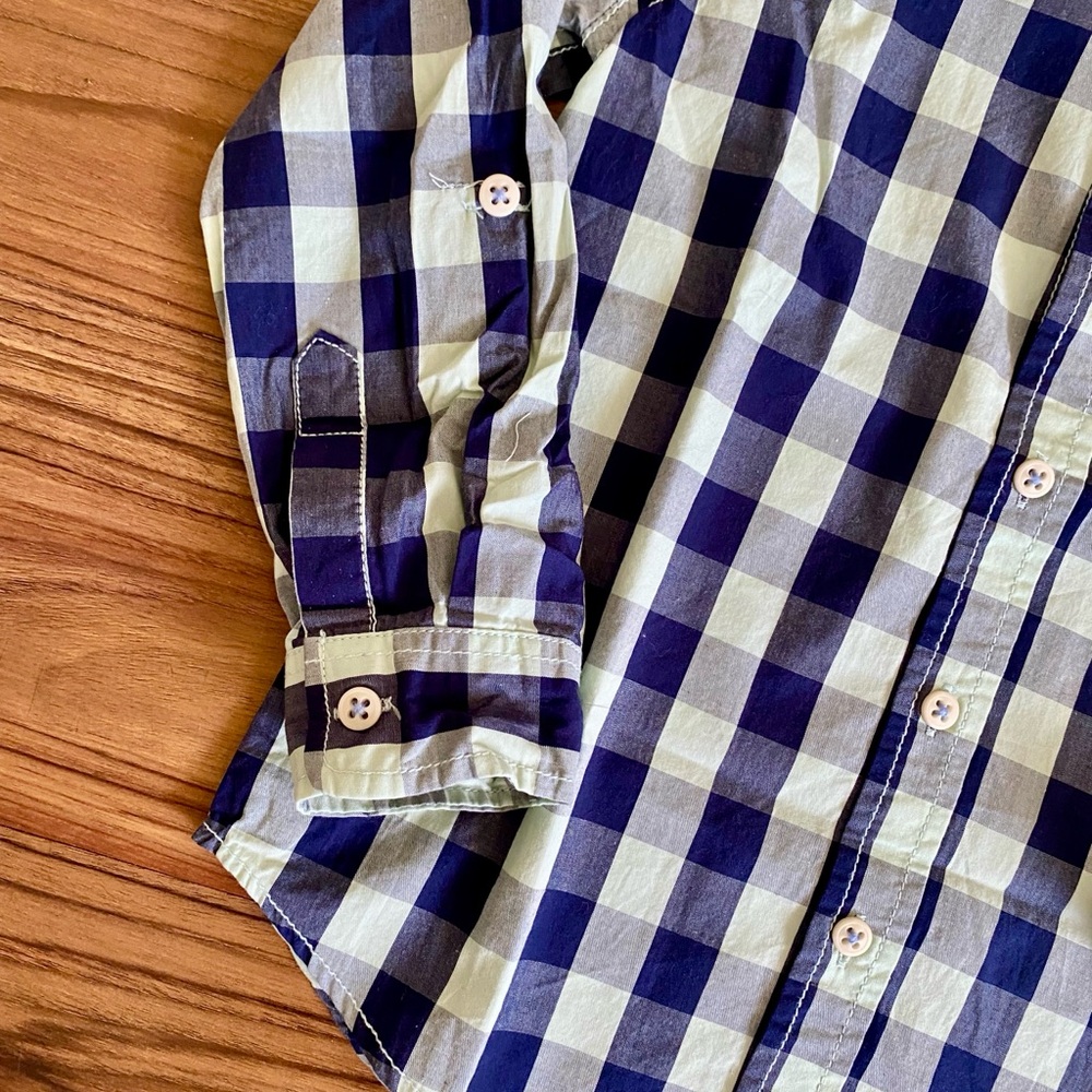 NWT Cotton On Kids Boys Plaid Long Sleeve Button Up Size 6 - Picture 10 of 13